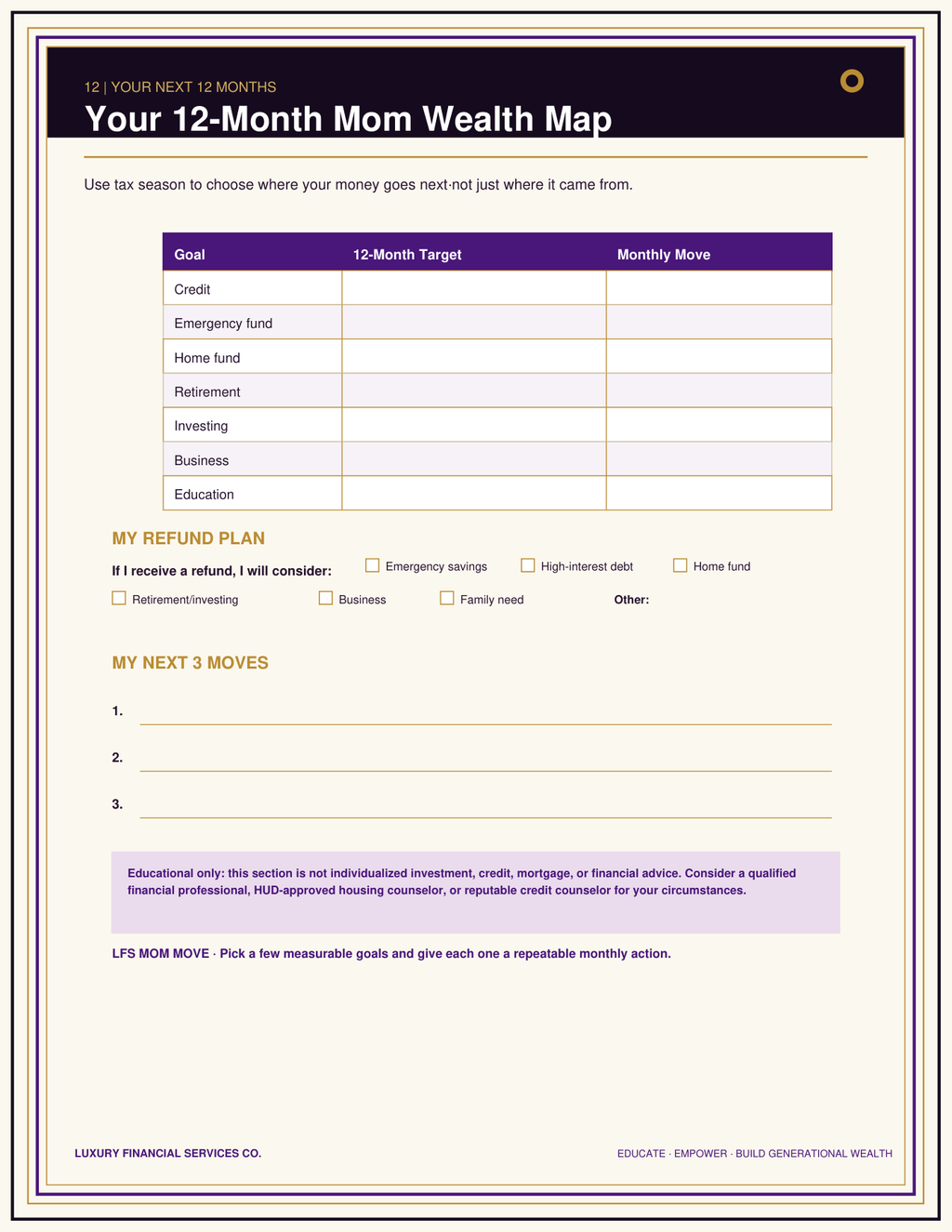 Mom's Tax Season Guide™ Tax & Wealth Planning Ebook